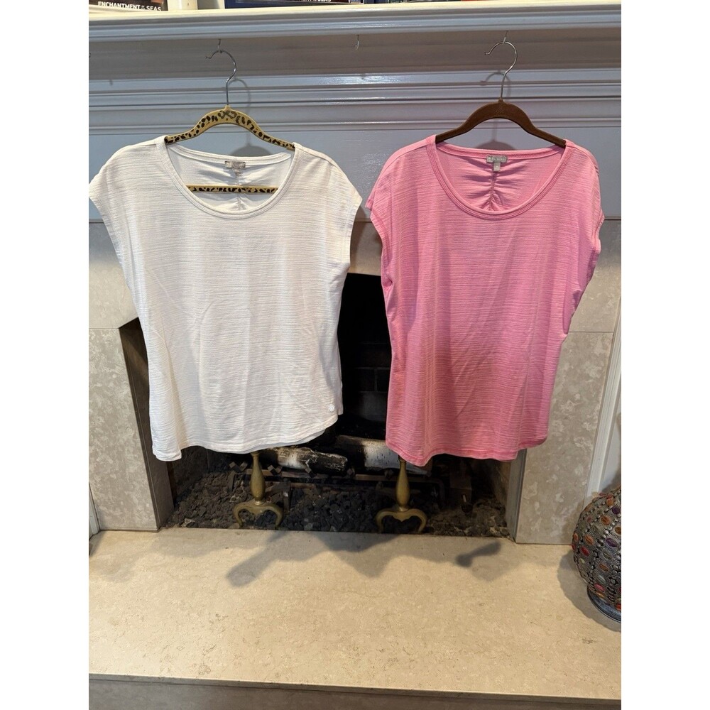 T By Talbots Tops Size Medium White And Pink Set